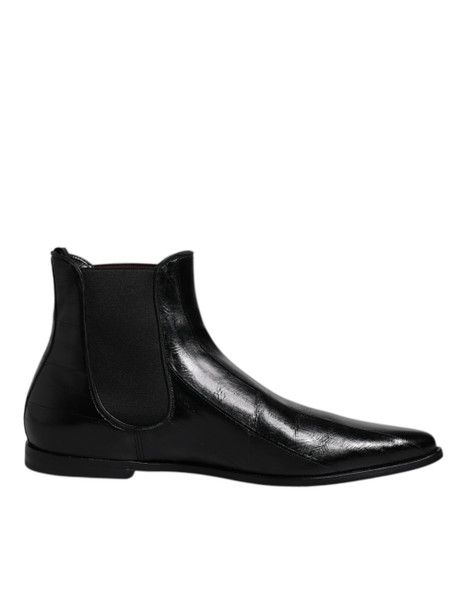 Black Leather Chelsea Men Ankle Boots Shoes Black Leather Chelsea Men Ankle Boots Shoes