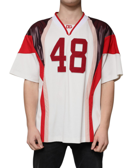 Multicolor Logo Jersey Cotton V-neck T-shirt Multicolor Logo Jersey Cotton V-neck T-shirt