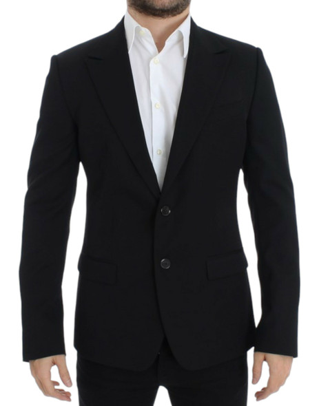 Dolce & Gabbana Black wool slim fit blazer Dolce & Gabbana Black wool slim fit blazer
