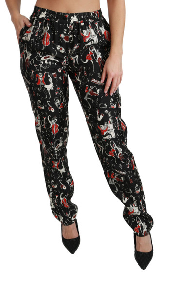 Black Silk Instrument Mid Waist Pants Black Silk Instrument Mid Waist Pants