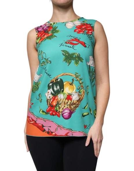 Multicolor Vegetables Sleeveless Tank Top Multicolor Vegetables Sleeveless Tank Top