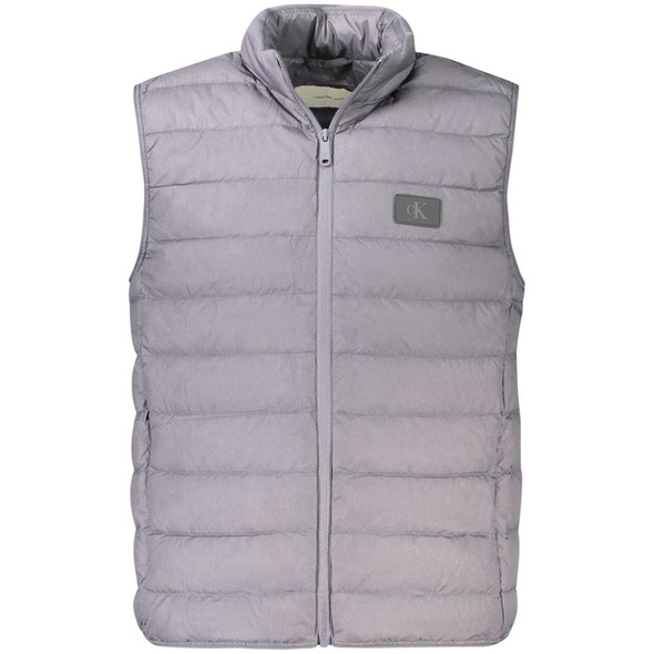 Calvin Klein Gray Polyamide Men Jacket Calvin Klein Gray Polyamide Men Jacket