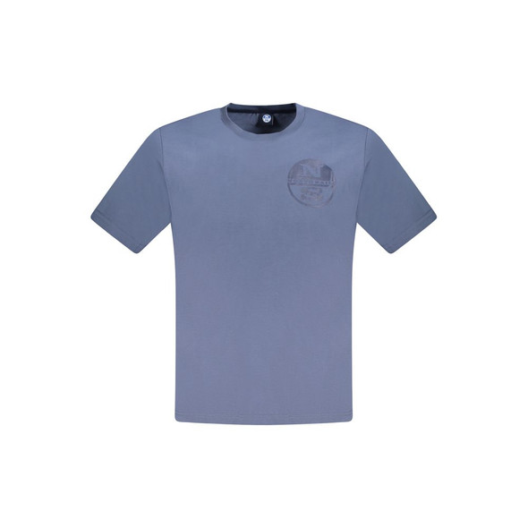 North Sails Blue Cotton Men T-Shirt NO-33762 North Sails Blue Cotton Men T-Shirt NO-33762