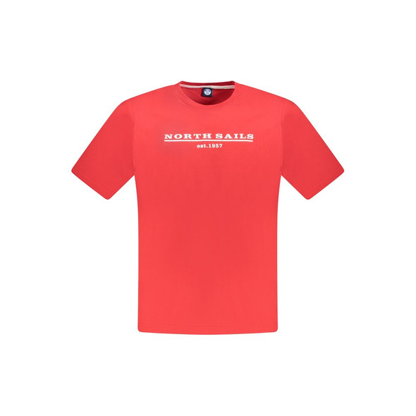 North Sails Red Cotton Men T-Shirt NO-33769 North Sails Red Cotton Men T-Shirt NO-33769