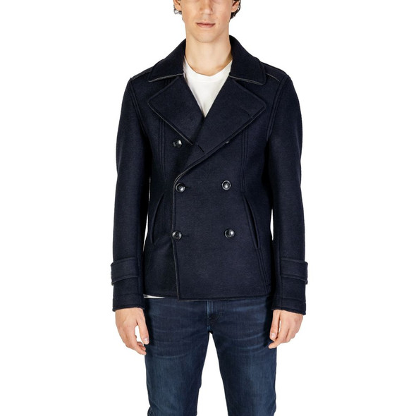 Blue Viscose Jackets & Coat Blue Viscose Jackets & Coat