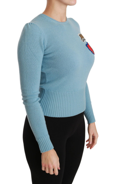 Blue Wool Queen Heart Pullover Sweater Blue Wool Queen Heart Pullover Sweater
