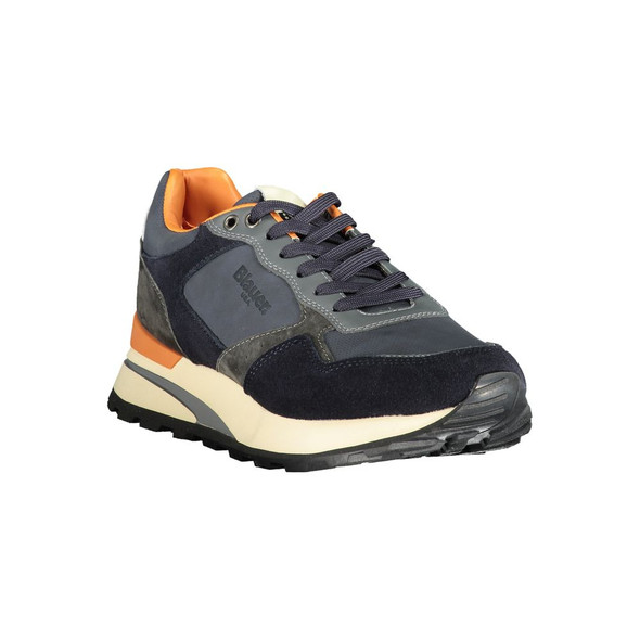 Blue Polyethylene Men Sneaker BL-33857 Blue Polyethylene Men Sneaker BL-33857