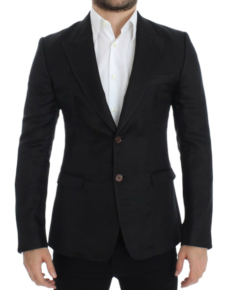 Black silk slim fit blazer Black silk slim fit blazer
