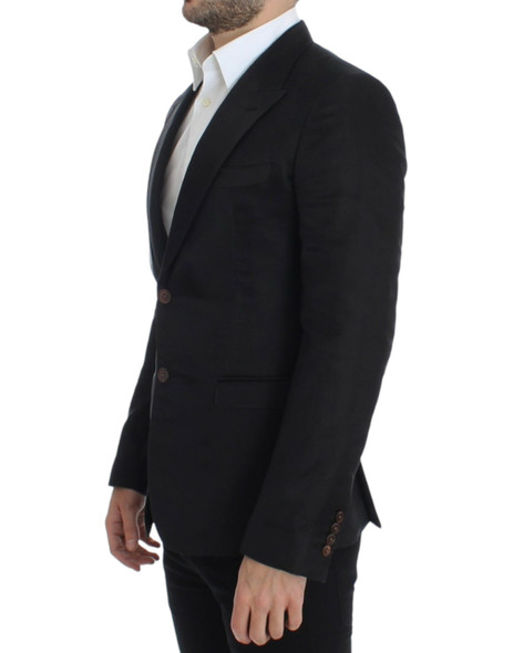Black silk slim fit blazer Black silk slim fit blazer