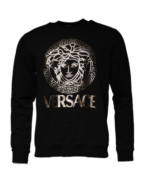 Black Medusa Fleece Men Crew Neck Sweatshirt Sweater Black Medusa Fleece Men Crew Neck Sweatshirt Sweater