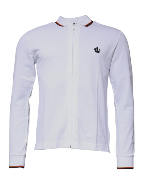 White Crown Men Full Zip Sweatshirt Sweater White Crown Men Full Zip Sweatshirt Sweater