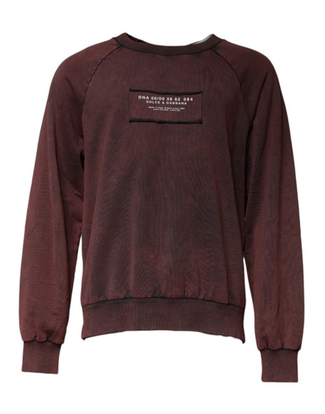 Brown Logo Cotton Crew Neck Pullover Sweater Brown Logo Cotton Crew Neck Pullover Sweater