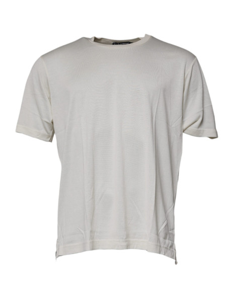Off White Crew Neck Short Sleeve T-shirt Off White Crew Neck Short Sleeve T-shirt