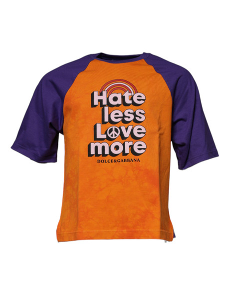Orange Purple Graphic Print Short Sleeves T-shirt Orange Purple Graphic Print Short Sleeves T-shirt