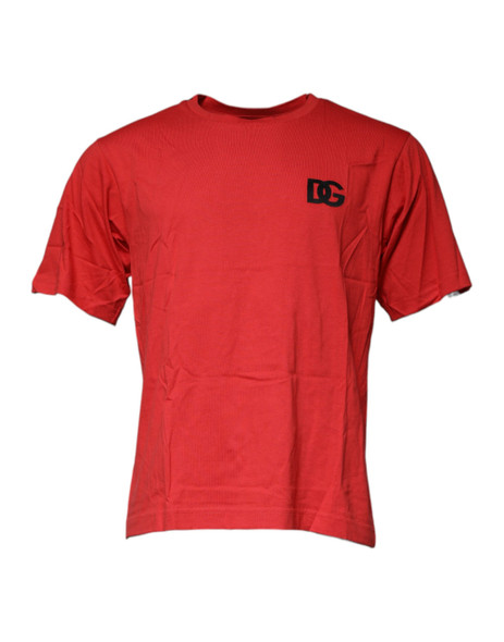 Red DG Logo Cotton Crew Neck T-shirt Red DG Logo Cotton Crew Neck T-shirt