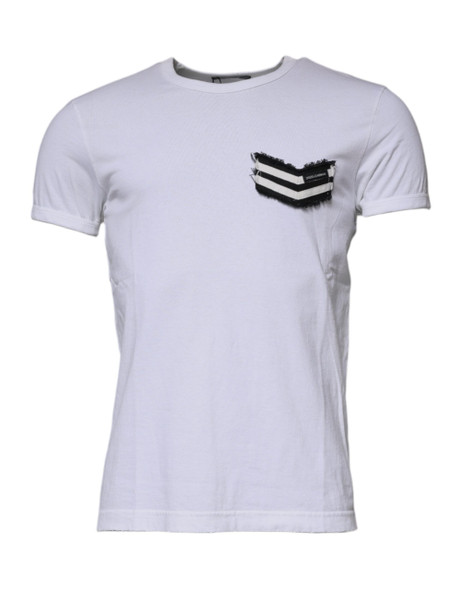 White Stripes Crew Neck Short Sleeves T-shirt White Stripes Crew Neck Short Sleeves T-shirt