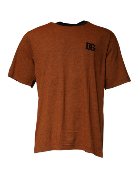 Brown DG Logo Cotton Crew Neck T-shirt Brown DG Logo Cotton Crew Neck T-shirt