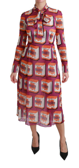 Dolce & Gabbana Purple Silk Bellezza A-Line Gown Dress Dolce & Gabbana Purple Silk Bellezza A-Line Gown Dress