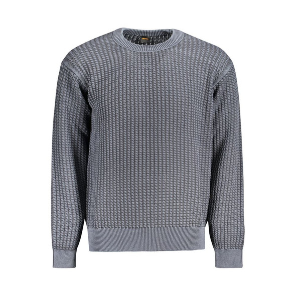 Hugo Boss Blue Cotton Men Sweater BO-33936 Hugo Boss Blue Cotton Men Sweater BO-33936