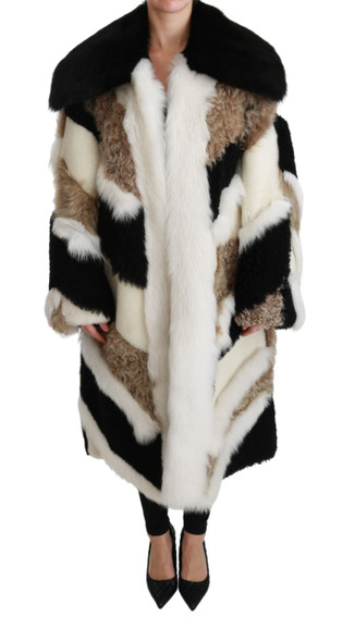 Dolce & Gabbana Sheep Fur Shearling Cape Jacket Coat Dolce & Gabbana Sheep Fur Shearling Cape Jacket Coat