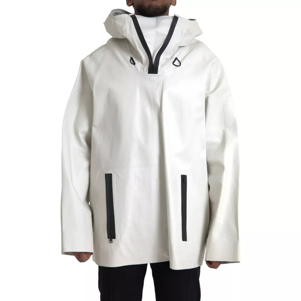 Bottega Veneta White Leather Men Waterproof Jacket Blouson Bottega Veneta White Leather Men Waterproof Jacket Blouson