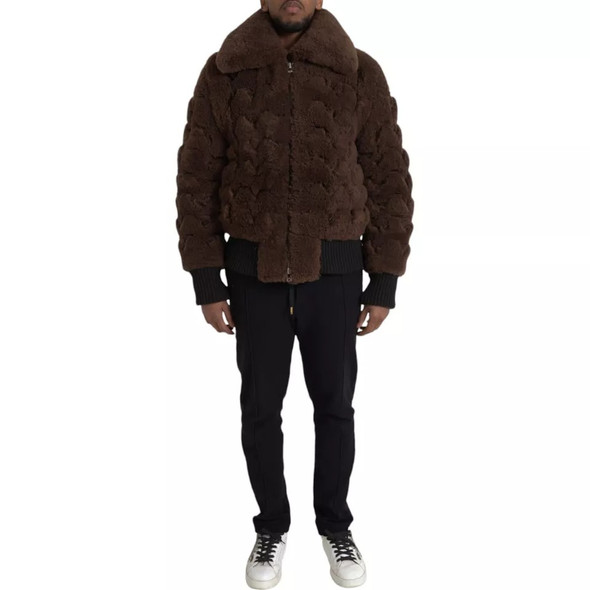 Bottega Veneta Brown Fur Lamb Shearling Coat Jacket Bottega Veneta Brown Fur Lamb Shearling Coat Jacket