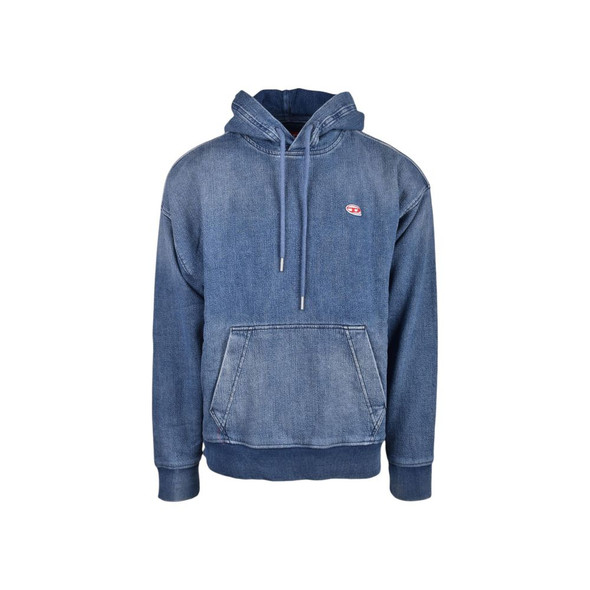 Diesel Blue Cotton Hoody Diesel Blue Cotton Hoody