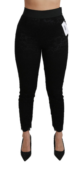 Black Lace Skinny High Waist Cotton Pants Black Lace Skinny High Waist Cotton Pants