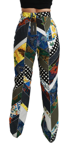 Dolce & Gabbana Multicolor Print High Waist Straight Pants Dolce & Gabbana Multicolor Print High Waist Straight Pants