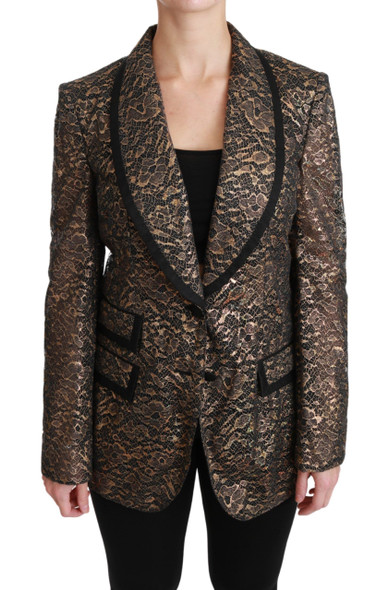 Gold Black Lace Blazer Coat Floral Jacket Gold Black Lace Blazer Coat Floral Jacket
