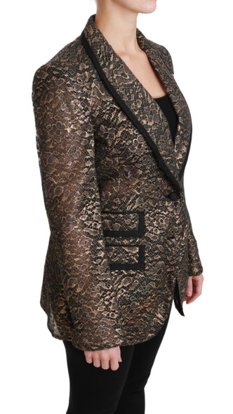 Gold Black Lace Blazer Coat Floral Jacket Gold Black Lace Blazer Coat Floral Jacket