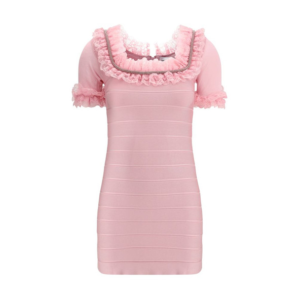 Ruffle Knit Mini Dres Ruffle Knit Mini Dres