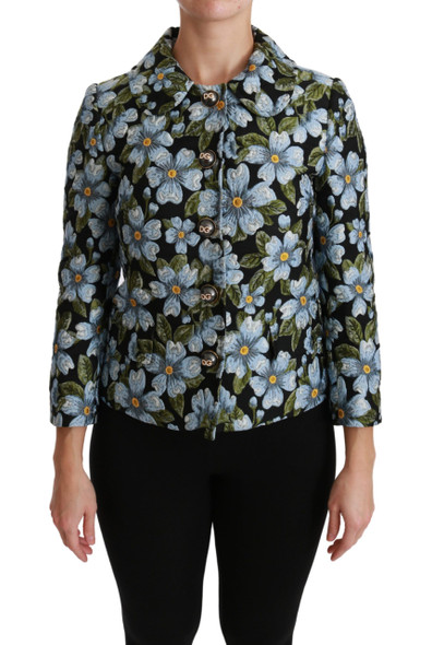 Dolce & Gabbana Multicolor Floral Blazer Coat Polyester Jacket Dolce & Gabbana Multicolor Floral Blazer Coat Polyester Jacket