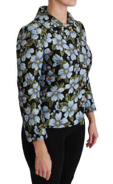 Multicolor Floral Blazer Coat Polyester Jacket Multicolor Floral Blazer Coat Polyester Jacket