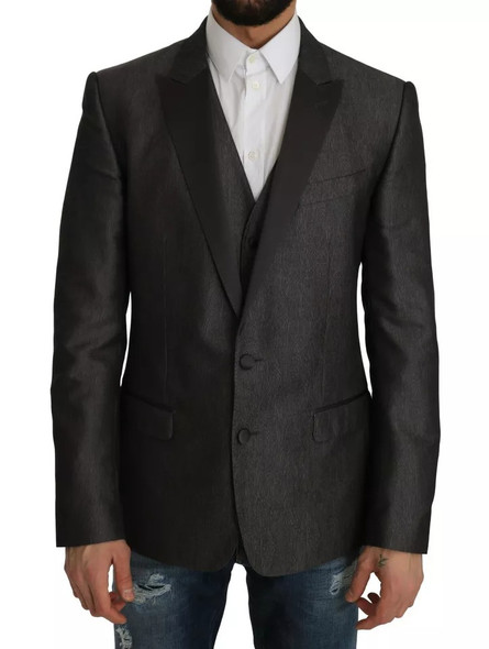 Dolce & Gabbana Gray MARTINI 2 Piece Vest Coat Blazer Dolce & Gabbana Gray MARTINI 2 Piece Vest Coat Blazer