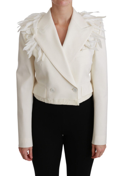 White Double Breasted Coat Wool Jacket White Double Breasted Coat Wool Jacket