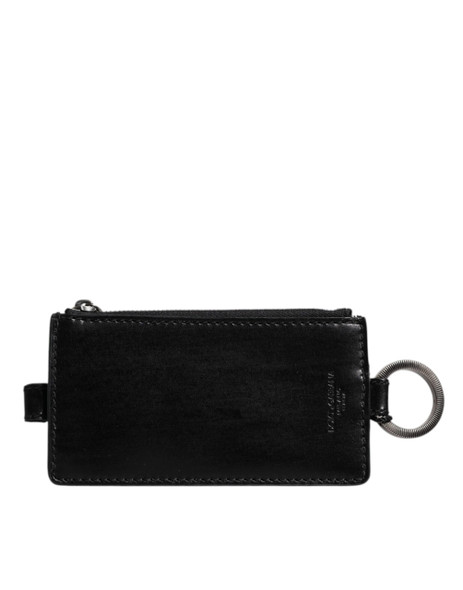Dolce & Gabbana Black Horse Leather Lanyard Logo Card Holder Wallet Dolce & Gabbana Black Horse Leather Lanyard Logo Card Holder Wallet