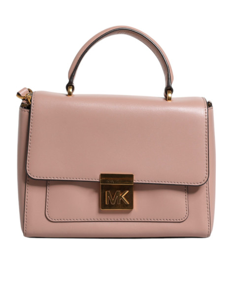 Pink Leather Logo Plaque Crossbody MINDY Satchel Bag Pink Leather Logo Plaque Crossbody MINDY Satchel Bag