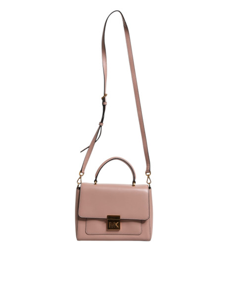 Pink Leather Logo Plaque Crossbody MINDY Satchel Bag Pink Leather Logo Plaque Crossbody MINDY Satchel Bag