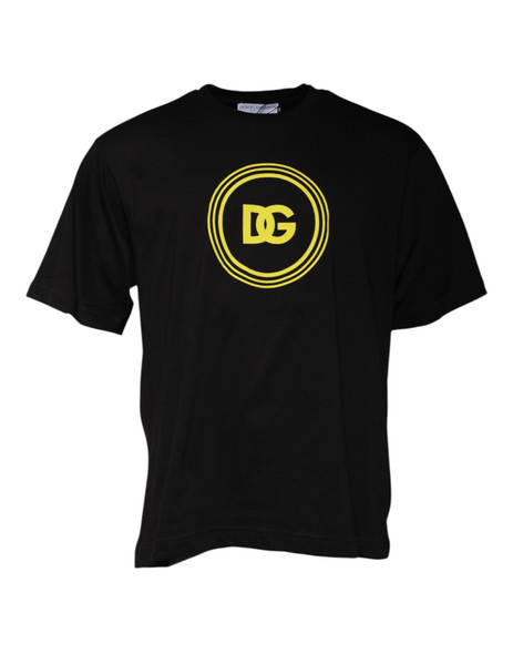 Dolce & Gabbana Black Logo Print Cotton Crew Neck T-shirt Dolce & Gabbana Black Logo Print Cotton Crew Neck T-shirt
