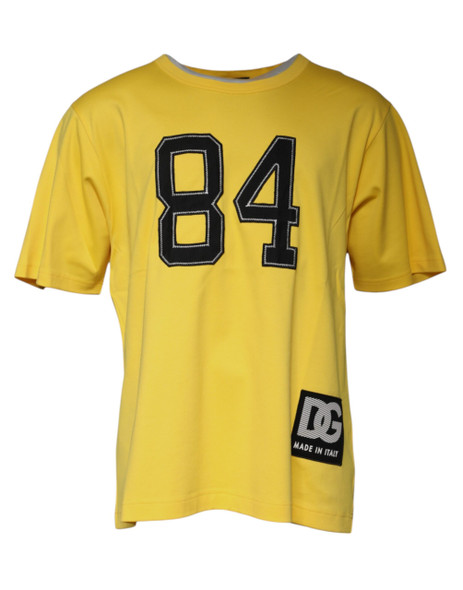 Yellow Crew Neck Short Sleeves T-shirt Yellow Crew Neck Short Sleeves T-shirt