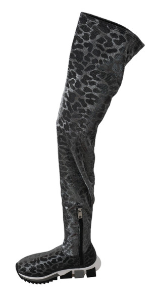 Gray Leopard High Top Sneakers Booties Shoes Gray Leopard High Top Sneakers Booties Shoes