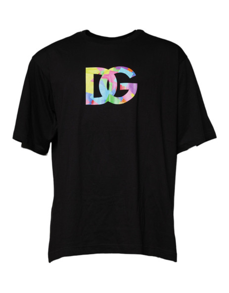 Dolce & Gabbana Black Logo Print Cotton Crew Neck T-shirt TSH87642 Dolce & Gabbana Black Logo Print Cotton Crew Neck T-shirt TSH87642