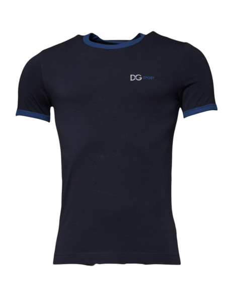 Blue Cotton Stretch Crewneck Underwear T-shirt Blue Cotton Stretch Crewneck Underwear T-shirt