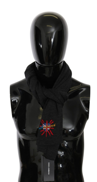 Gray #DGLovesLondon Wool Wrap Wool Scarf Gray #DGLovesLondon Wool Wrap Wool Scarf