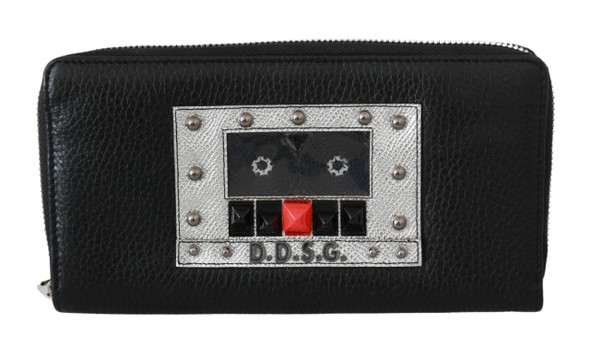 Dolce & Gabbana Black Mens Zipper Continental Purse 100% Leather Wallet Dolce & Gabbana Black Mens Zipper Continental Purse 100% Leather Wallet