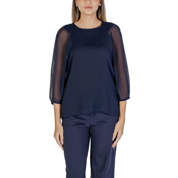 Blue Polyester Blouse Blue Polyester Blouse