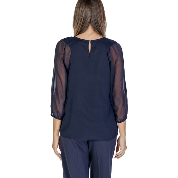 Blue Polyester Blouse Blue Polyester Blouse