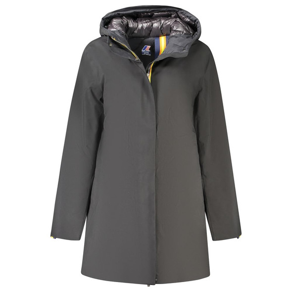 K-WAY Black Polyester Women Coat K-WAY Black Polyester Women Coat