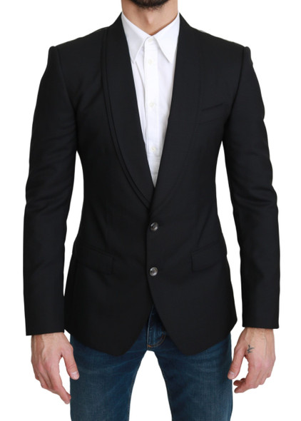 Black Single Breasted Formal Wool Blazer Black Single Breasted Formal Wool Blazer